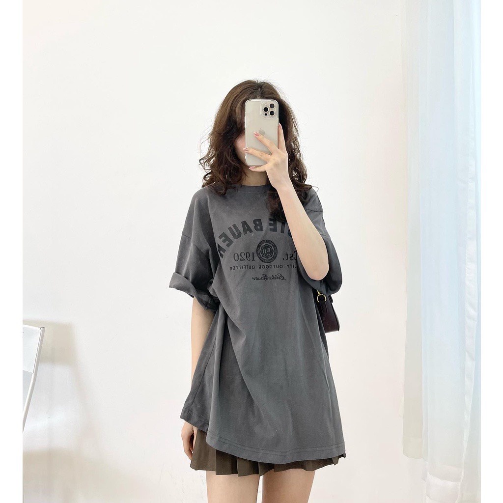 Áo Phông Oversize In EDDIE BAUER 3158 Chất Tuyết Nhung, Cotton Khô Mặc Đôi Nam Nữ Samsam4896