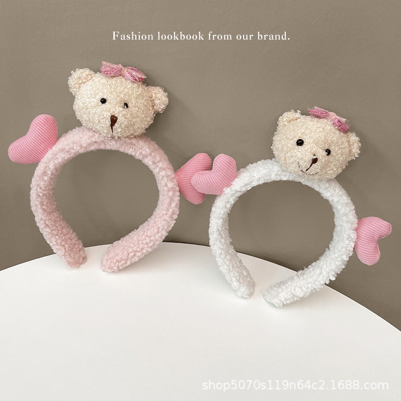 Băng Đô Cài Tóc Rửa Mặt Hình Gấu / Thỏ Dễ Thương Cho Nữ