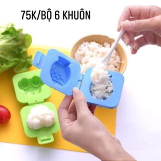6 Khuôn cơm Bento #Khuôn làm cơm của Nhật,