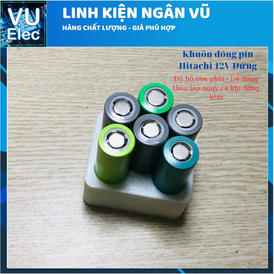 [DIY] Khuôn đóng pin cell 18650, dành cho vỏ pin Hitachi 12v đứng