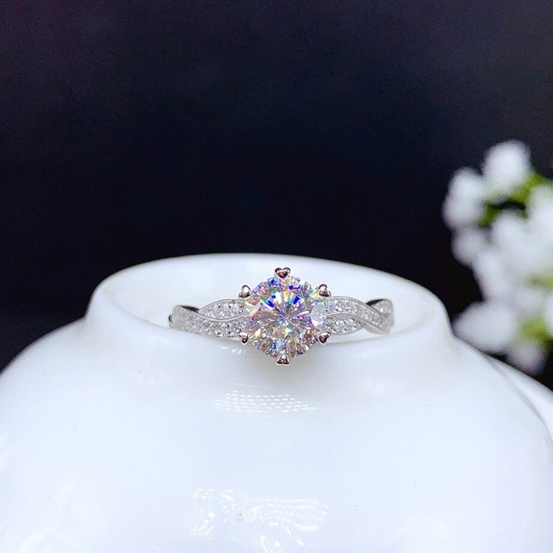 Nhẫn Đính Hôn Bằng Thép Titanium Màu Bạc Đính Đá Zircon Đơn Giản Thanh Lịch Thời Trang Hàn Quốc Dành Cho Bạn