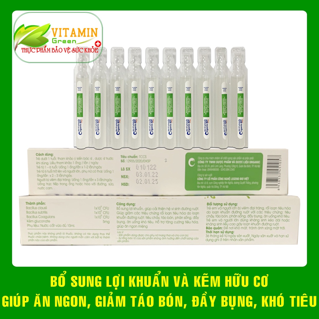 BÀO TỬ LỢI KHUẨN CRGANIC100 GIÚP ĂN NGON, TĂNG CƯỜNG HẤP THU, GIẢM TÁO BÓN, ĐẦY BỤNG, KHÓ TIÊU