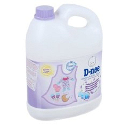 Bộ Nước giặt xả quần áo trẻ em Dnee 3000ml Thái Lan (5 màu) + Nước súc bình sửa, rửa rau quả Dnee chai 500ml