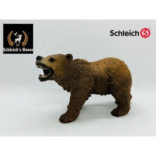Mô hình động vật , đồ chơi con vật Schleich chính hãng Gấu xám Bắc Mỹ bố 14685 - Schleich House