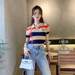Áo len kẻ qc