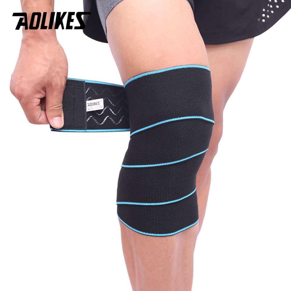 Miếng đệm đầu gối AOLIKES bằng silicon co giãn thoáng khí không trượt dùng tập thể thao