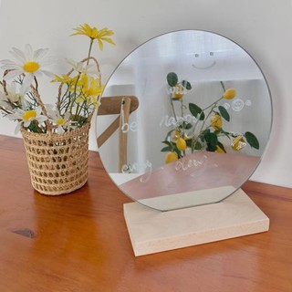 Gương để bàn - gương tròn để bàn đế gỗ - trang trí phòng khách decor nhà cửa - trang trí phòng ngủ đẹp