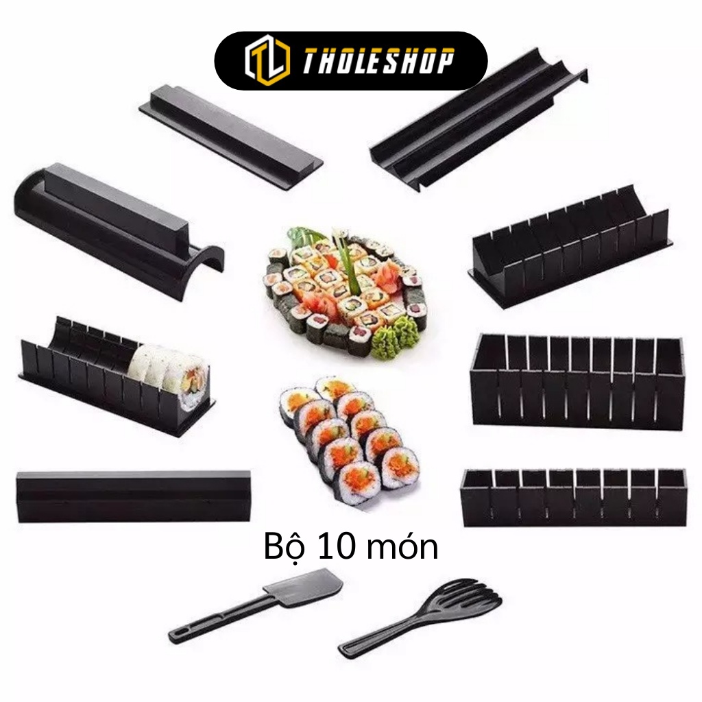 Khuôn Làm Sushi - Bộ Dụng Cụ Làm Cơm Cuộn 10 Món Chế Biến Món Sushi tại nhà 3778