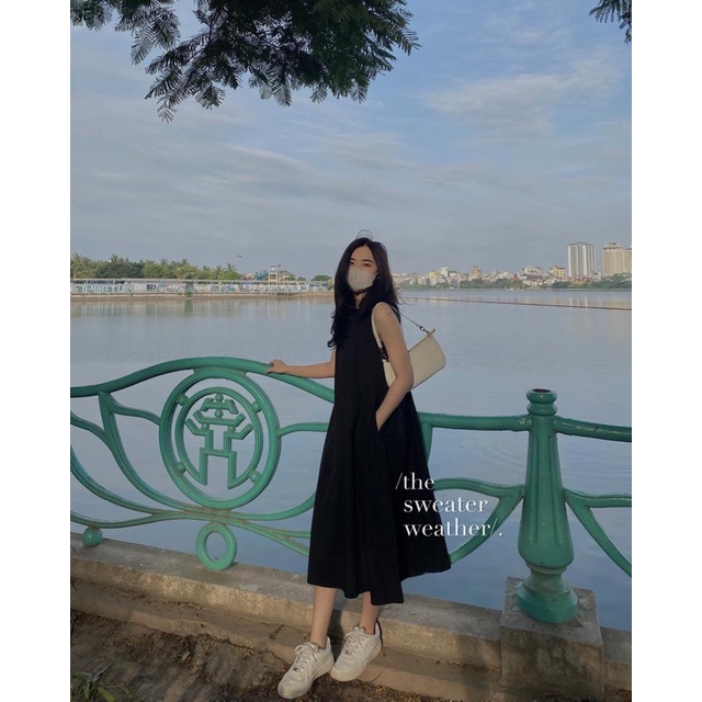 [Ảnh thật/Video] Đầm sát nách chocopie Hàn Quốc dáng dài Đầm suông Quảng Châu | BigBuy360 - bigbuy360.vn