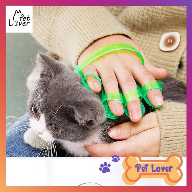 [FREESHIP] Găng tay tắm cho chó mèo, bàn chải tắm chó mèo, gãi nhẹ lấy hết các chất bẩn trên lông thú cưng