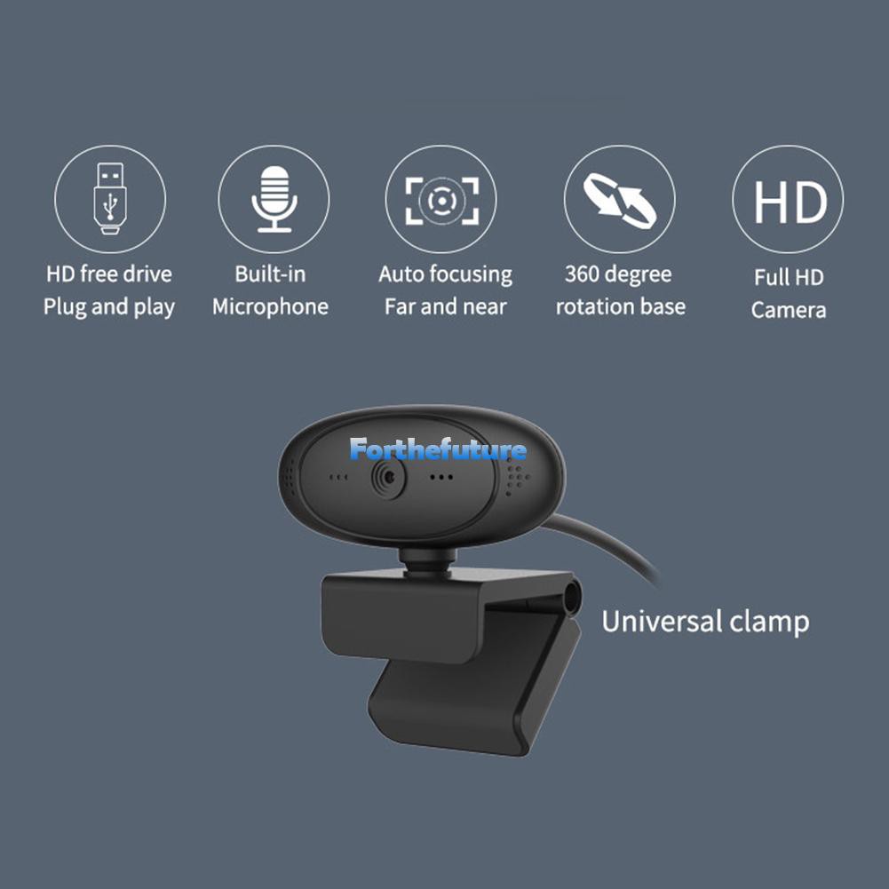 Webcam Usb Hd 1080p Tích Hợp Micro Cho Pc Laptop