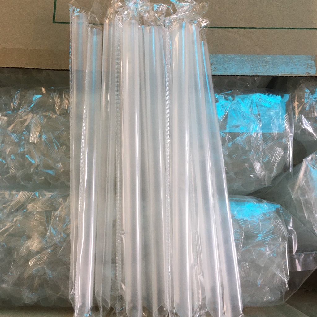 Ống Hút Trà Sữa Trân Châu Đủ Loại Phi 6, 8 Và Phi 12 Có Màng Bọc Từng Chiếc