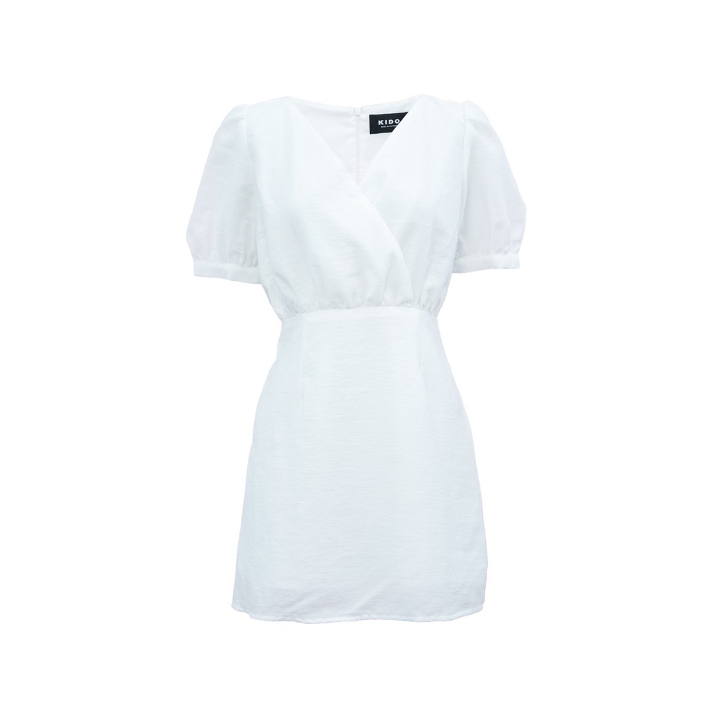 Đầm trắng tà đắp nhún eo LANEY DRESS | BigBuy360 - bigbuy360.vn