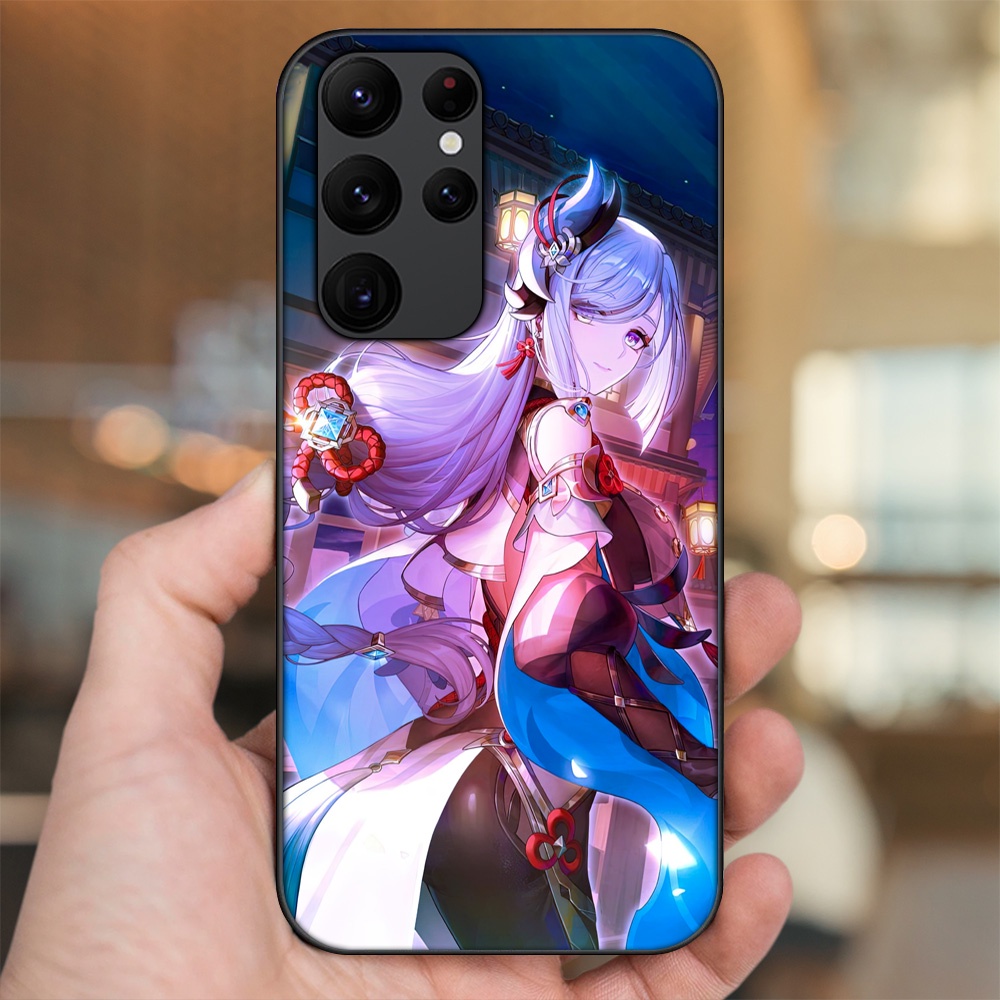 Ốp lưng Samsung S20 Ultra viền đen in hình Shenhe Genshin Impact