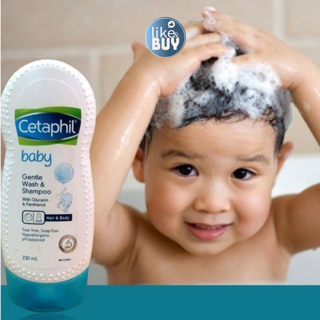 Sữa tắm gội toàn thân cho bé Cetaphil Baby 2in1 dưỡng ẩm da 230ml - hàng ngoại Like&amp;Buy