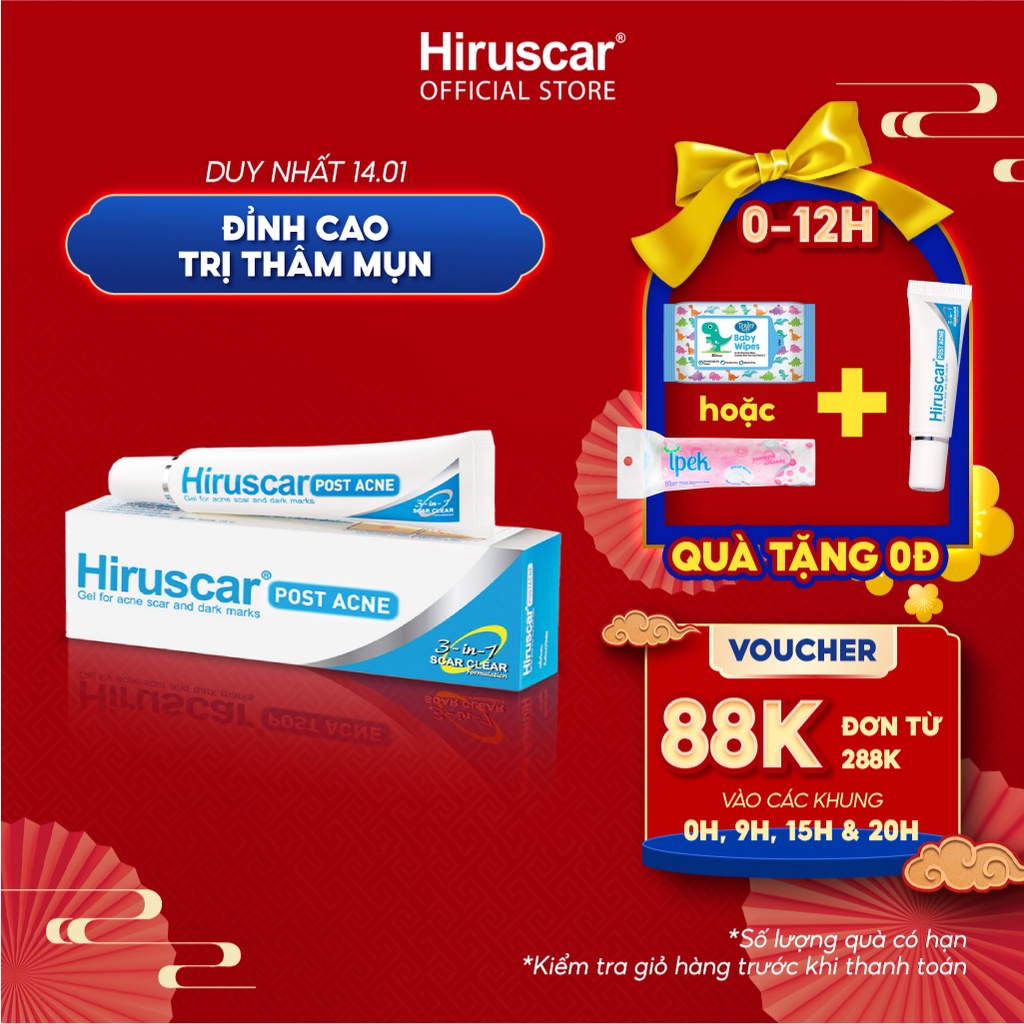 [Mã COSHIRU2 - 8% đơn 150K] Gel chăm sóc sẹo mụn và mụn thâm Hiruscar Post Acne 10g