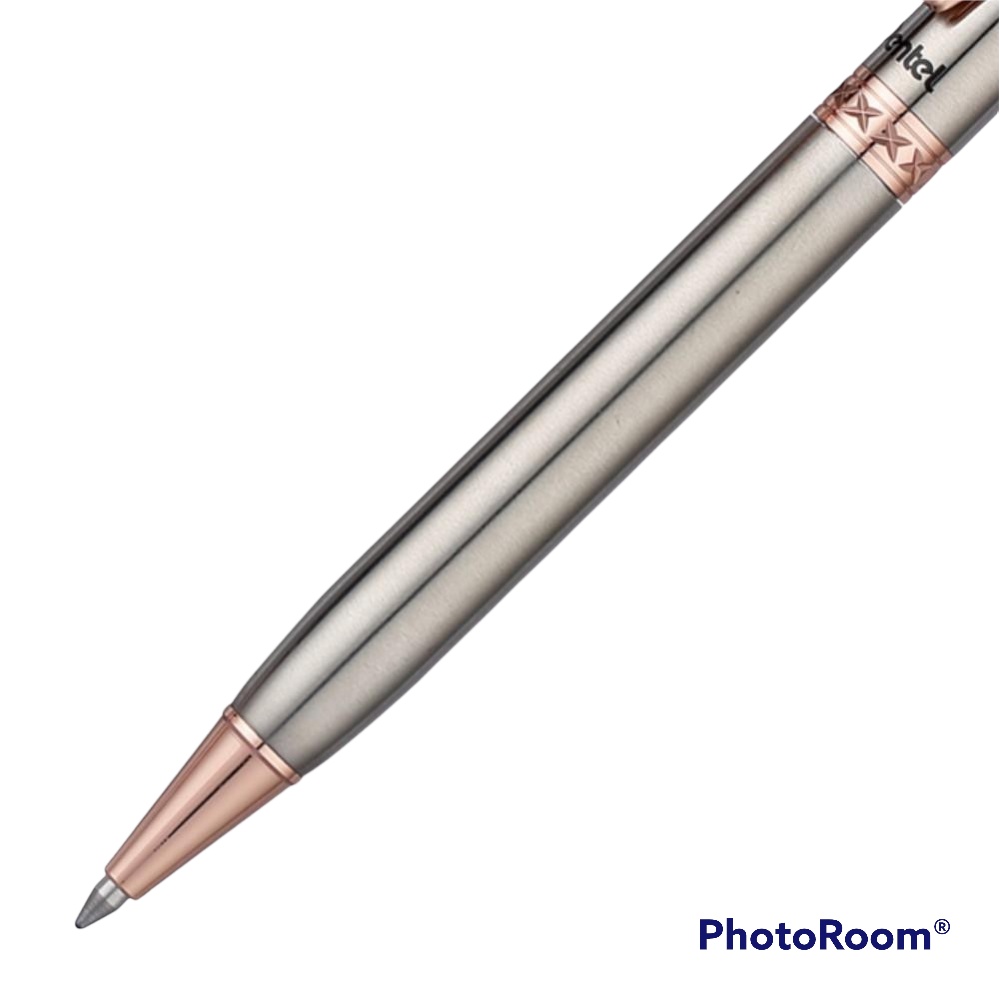Bút ký doanh nhân thân kim loại, các chi tiết mạ vàng 14k Pentel B810PG-C Mực xanh nét 0.8mm