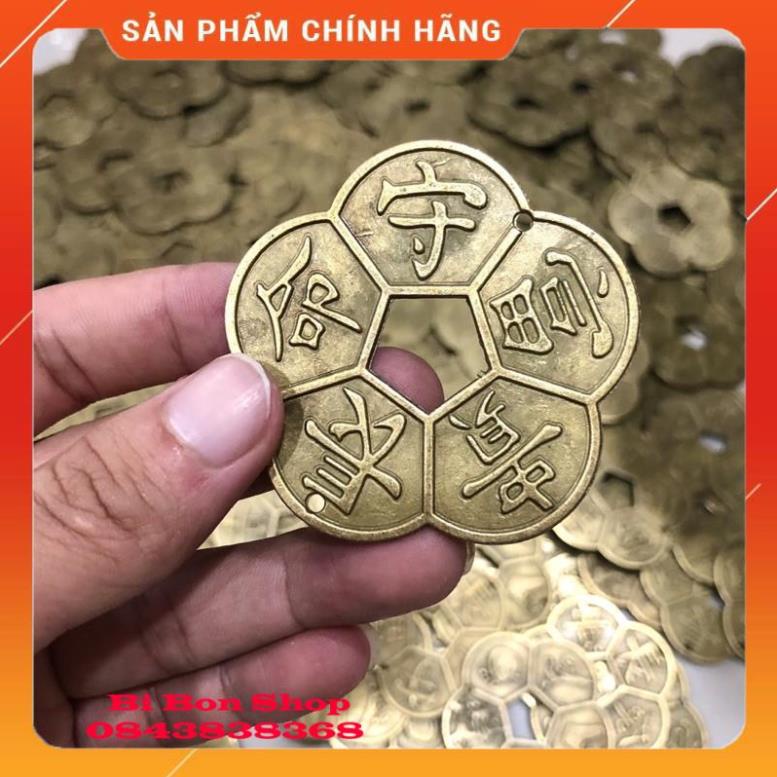 *SIÊU RẺ* Đồng Xu Hoa Mai Phong Thuỷ Tài Lộc May Mắn