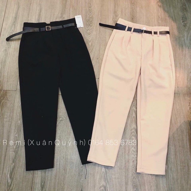 [SALE SALE 20%] [Hàng Quảng Châu] Quần baggy vải kèm đai cao cấp