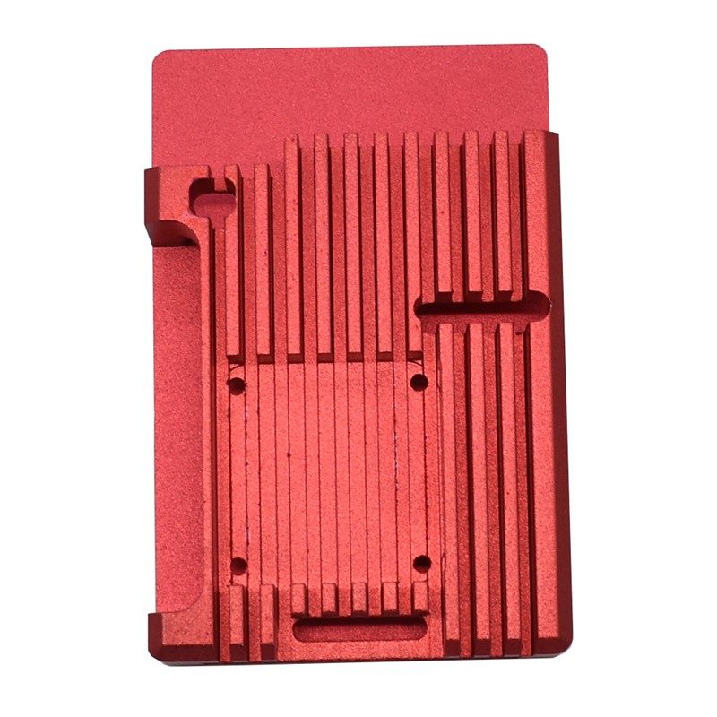 Aluminum Alloy Case CNC Protective Cover Enclosure with Cooling Fan for Raspberry Pi 4 Model B