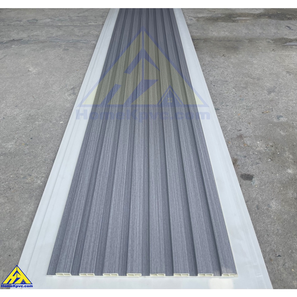 Gỗ nhựa trong nhà/Lam sóng ốp tường trang trí vân gỗ/Lam gỗ 4 sóng thấp giá rẻ