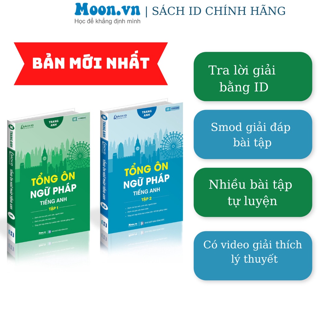 Sách Tổng ôn 30 chuyên đề ngữ pháp tiếng anh 2023 bản mới nhất của cô Trang Anh, Sách ID