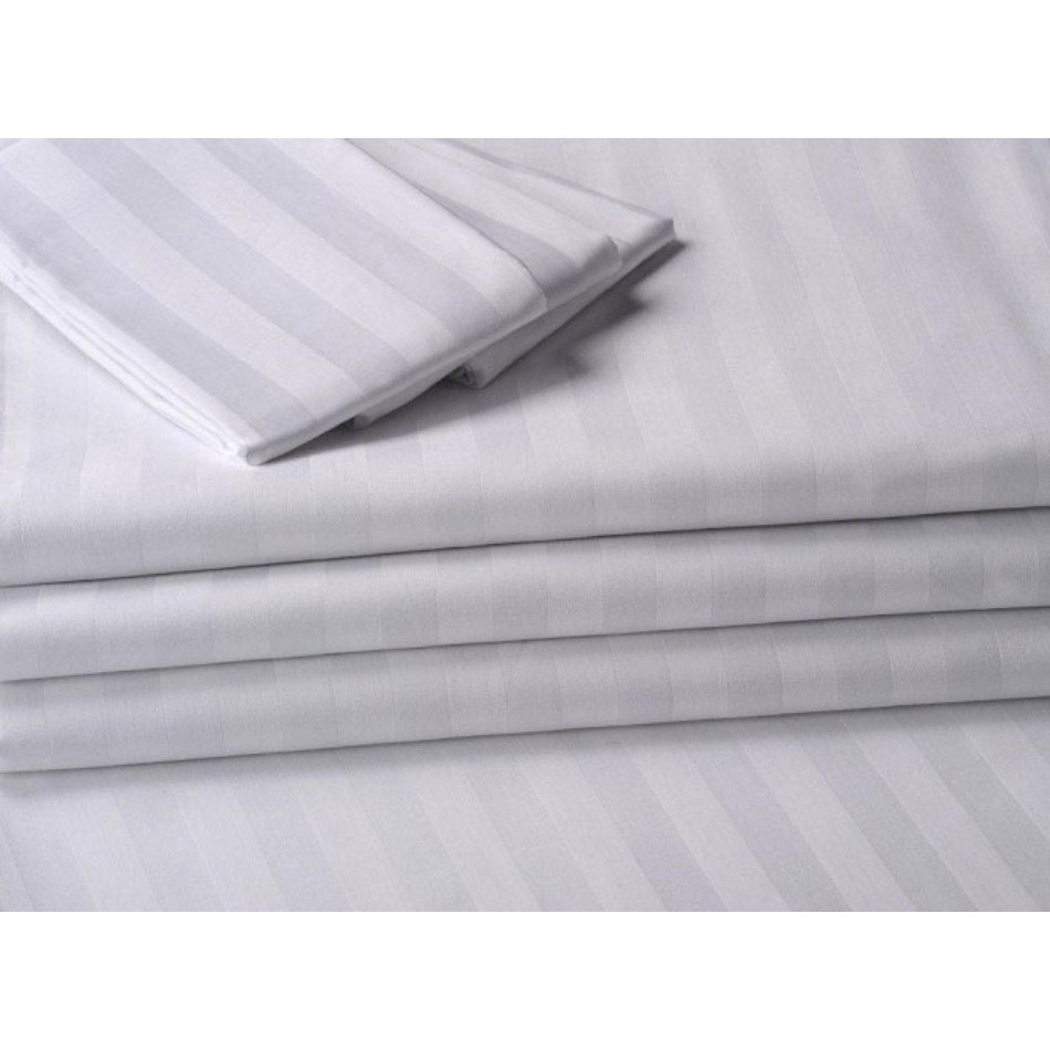 Bộ drap vải sọc Hàn Quốc T260 100 Cotton satin 100% 180cm x 200cm x 30cm