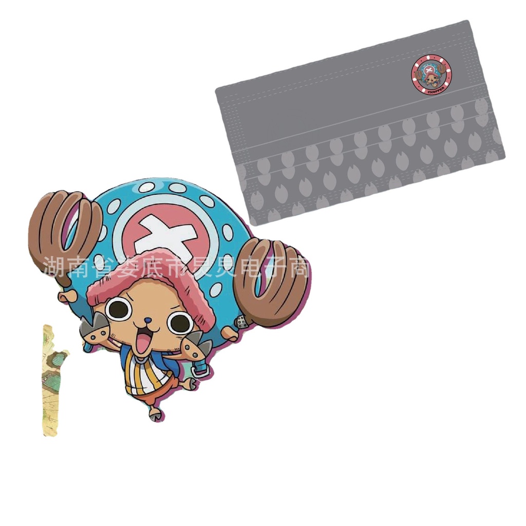 Khẩu Trang Ba Lớp Thoáng Khí Chống Bụi In Hoạt Hình one piece luffy ace nami