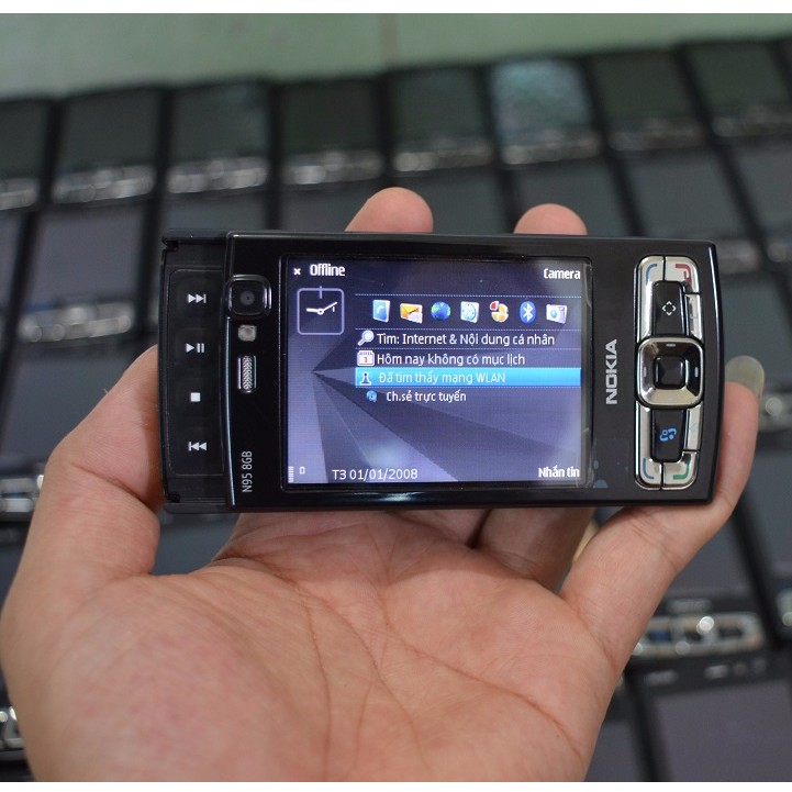 Điện Thoại Nắp Trượt Nokia N95 8G Có Pin Zin Sài 2-5 ngày Bảo Hành Uy Tín Có Wifi 3G