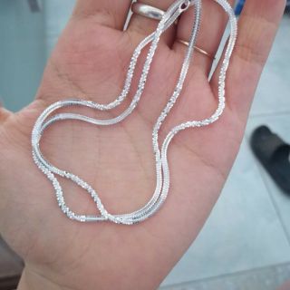 DÂY CHUYỀN BẠC DÁNG XÙ
