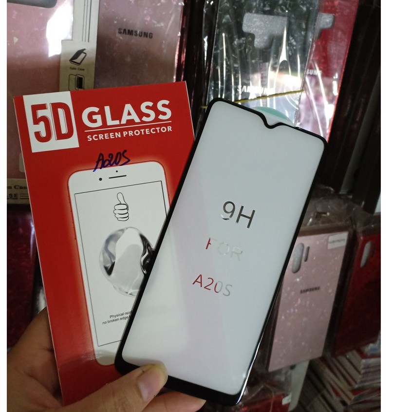 Kính cường lực Full màn 5D xịn Samsung A20S Siêu xịn siêu bền