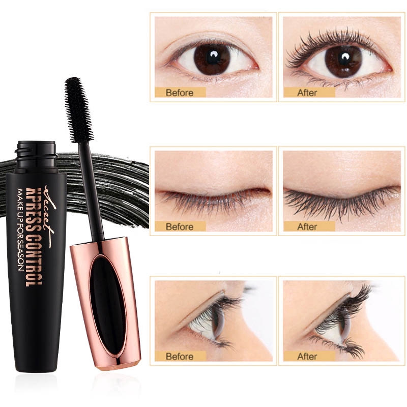 Mascara sợi tơ 4D chuốt mi cong dài không thấm nước đầu cọ bằng silicon | BigBuy360 - bigbuy360.vn