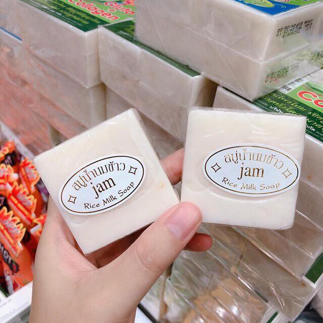 Xà phòng kích trắng cám gạo Thái Lan Jam Rice Milk Soap- I5