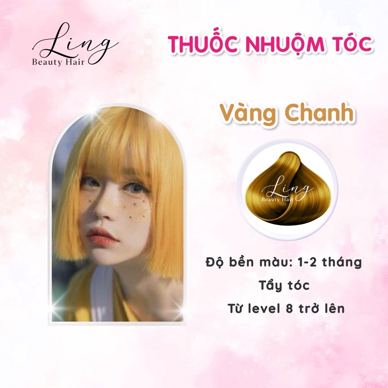 [ TẨY TÓC ] Thuốc nhuộm tóc màu VÀNG CHANH