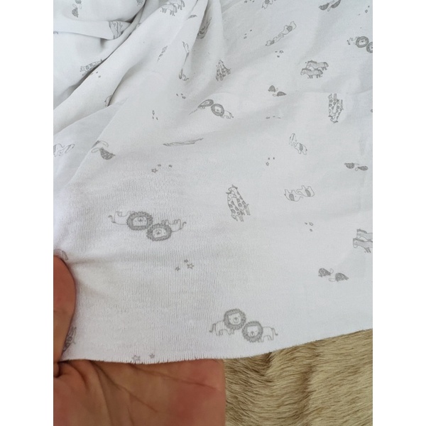Vải thun cotton sơ sinh 2c hoạ tiết động vật
