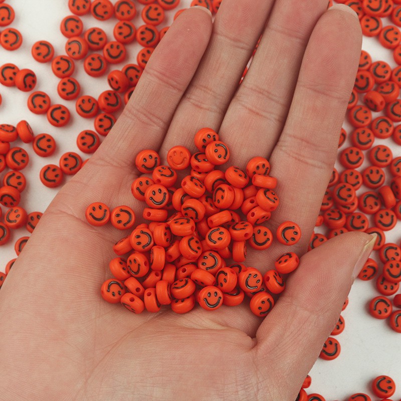 Bộ 100 Hạt Nhựa Hình Oval 4x7mm Làm Trang Sức DIY Charms