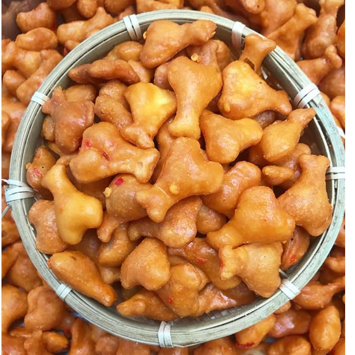 BỊCH 500G BÁNH QUẨY ĐÙI GÀ CAY NGON GIÒN TAN