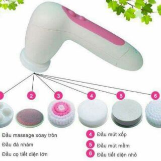 Máy massage rửa mặt 5in1