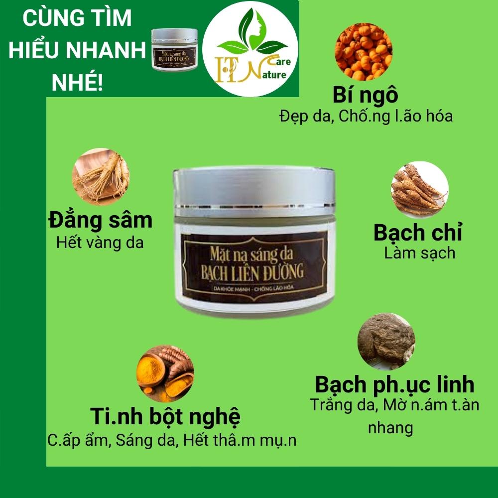 Mặt nạ sáng da Bạch Liên Đường 30g HT Nature Care