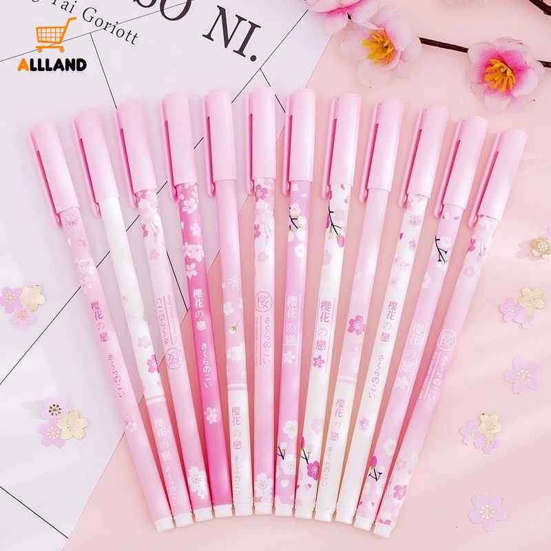 1 Cây Bút Gel Hình Hoa Anh Đào Dễ Thương Dành Cho Học Sinh/Văn Phòng