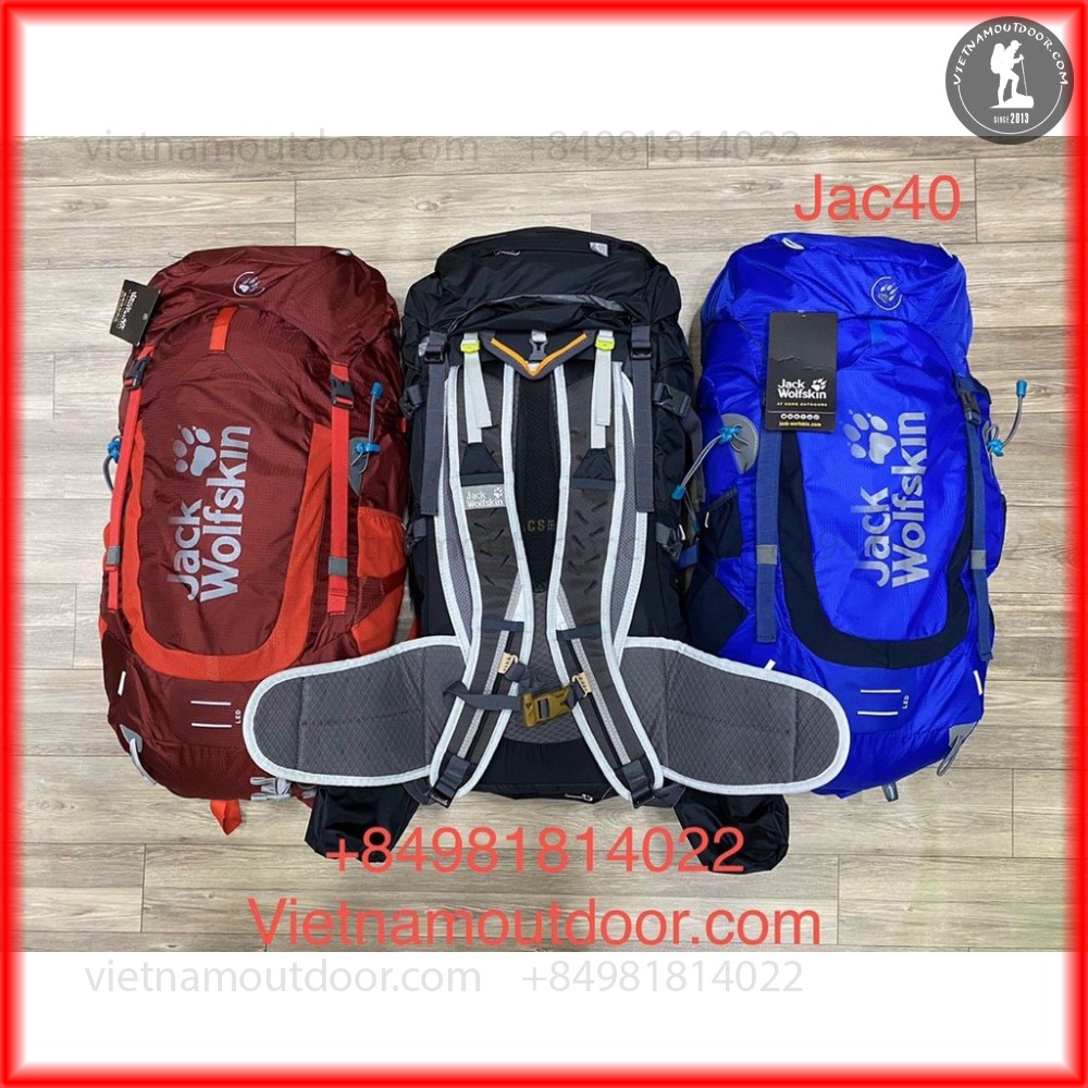 Balo Du Lịch Jack Wolfskin 40L model 2022 - Balo phượt - balo trekking ⚡️ [ HÀNG XUẤT DƯ ]