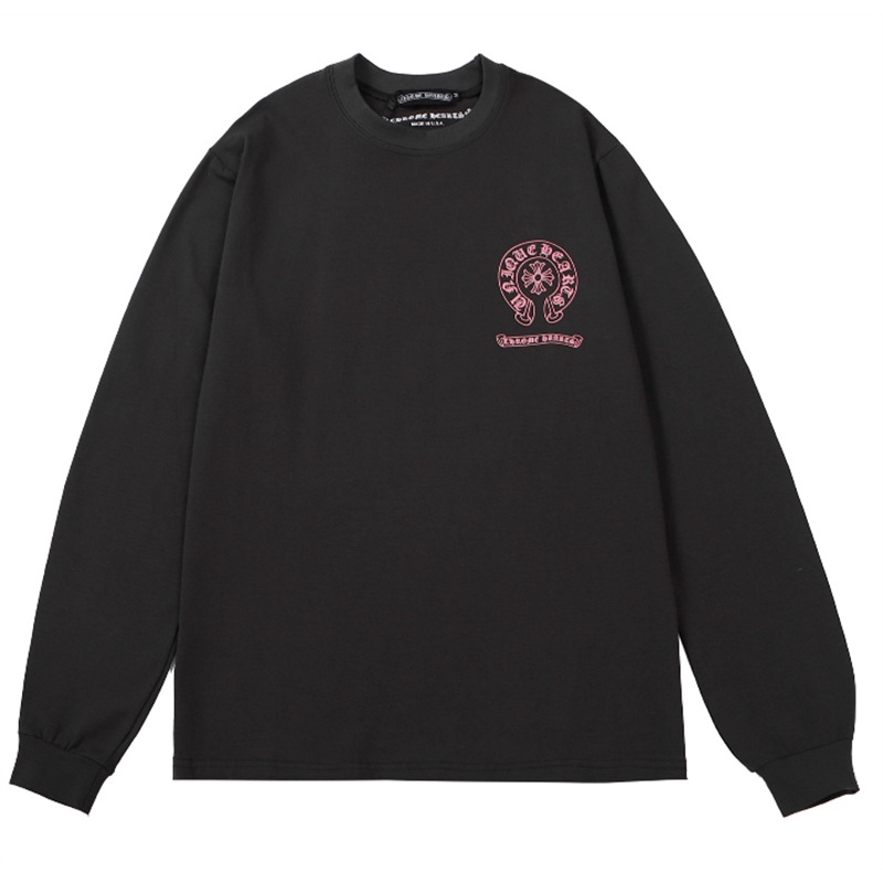 Áo thun cotton tay dài in hình trái tim phong cách cổ điển thời trang cho nam và nữ size M-XXL