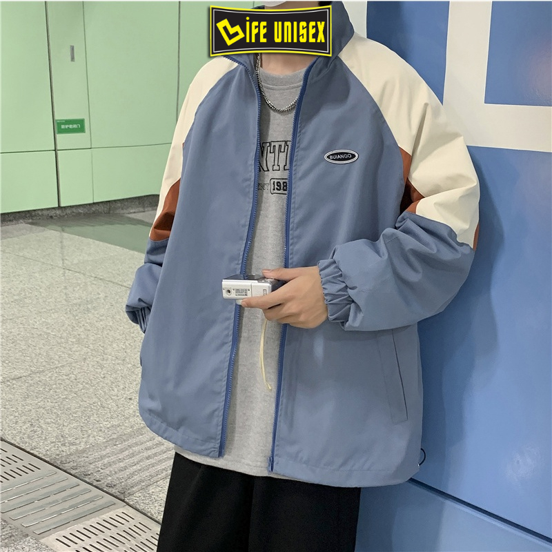 Áo Khoác Bomber Dù PHỐI MÀU Nam Nữ Form Rộng 2 Lớp Kiểu Ulzzang Unisex Bóng Chày - LIFE UNISEX