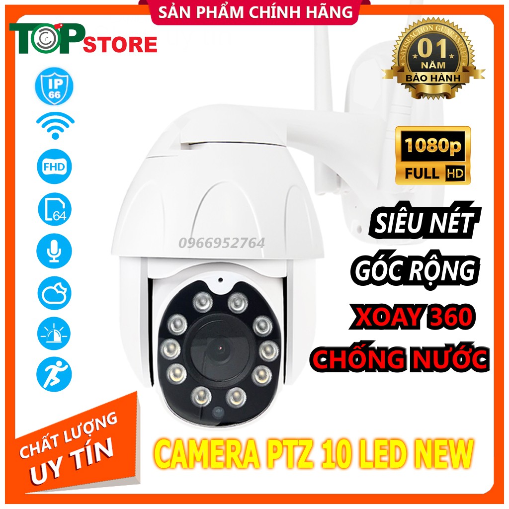 [Mã ELMS4 giảm 7% đơn 500K] Camera IP Yoosee Ngoài Trời PTZ2 FullHD Tiếng Việt - Xoay 360