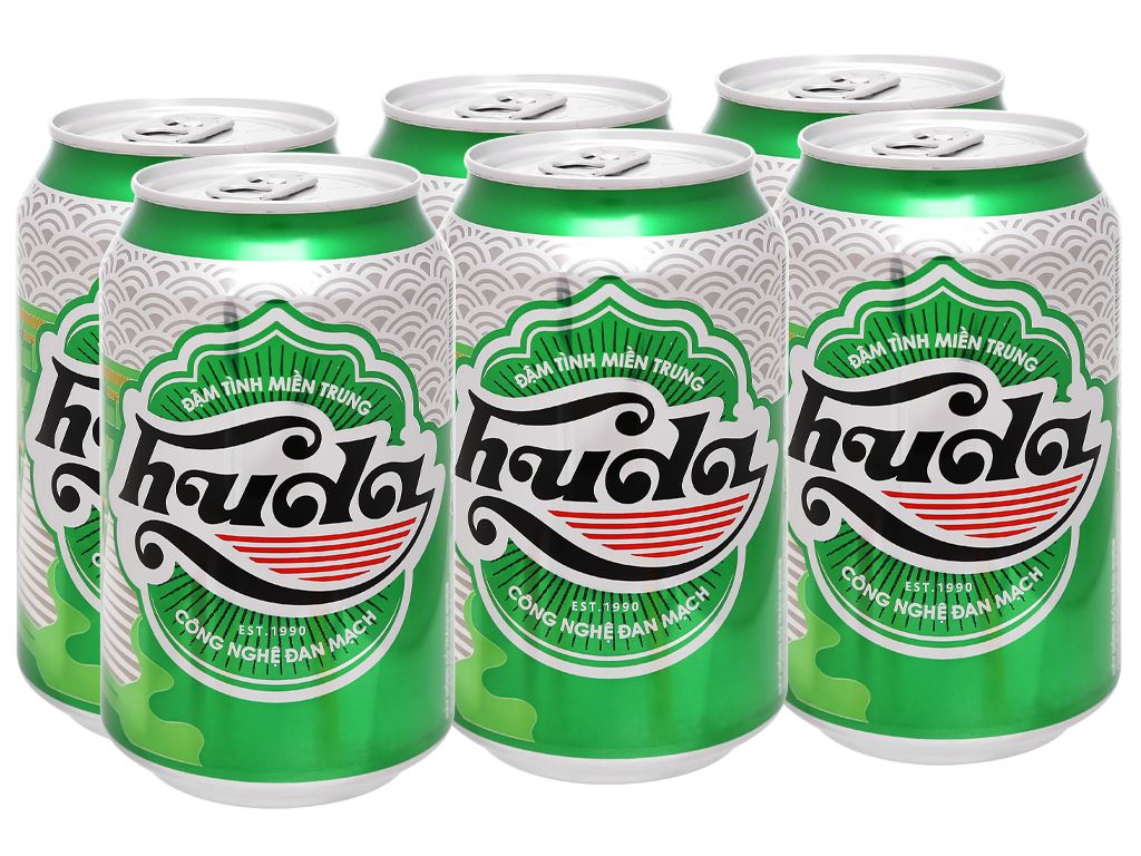 Thùng 24 lon bia Huda 330ml  / Lốc 6 lon bia Huda 330ml