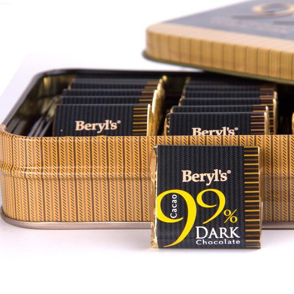 (2 loại) Dark Chocolate Beryl's hộp 108gr (80% & 99% Cacao)