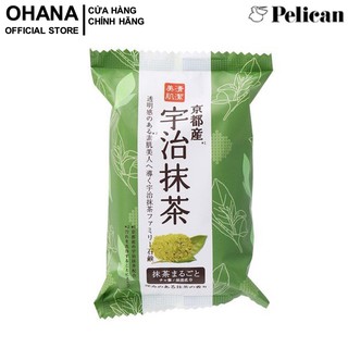 Xà Phòng Tắm Chiết Xuất Từ Thiên Nhiên Pelican Family Soap Uji Green Tea 80g