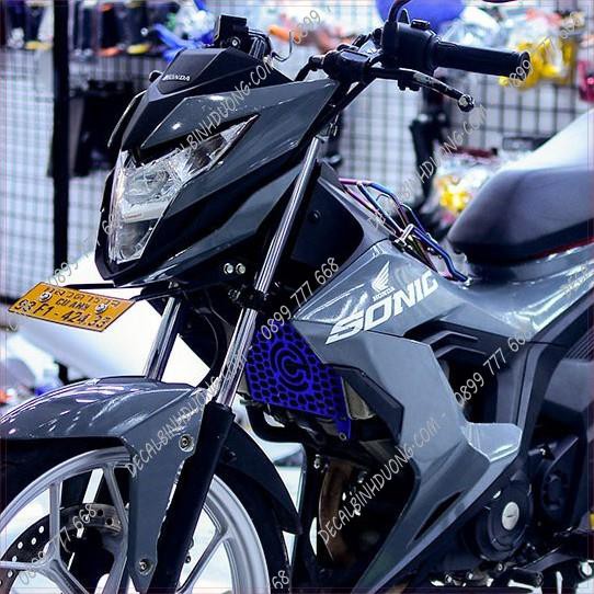 Decal Xe Máy - Tem Trùm Sonic Mẫu Xám Xi Măng { Màu Sắc 85%]