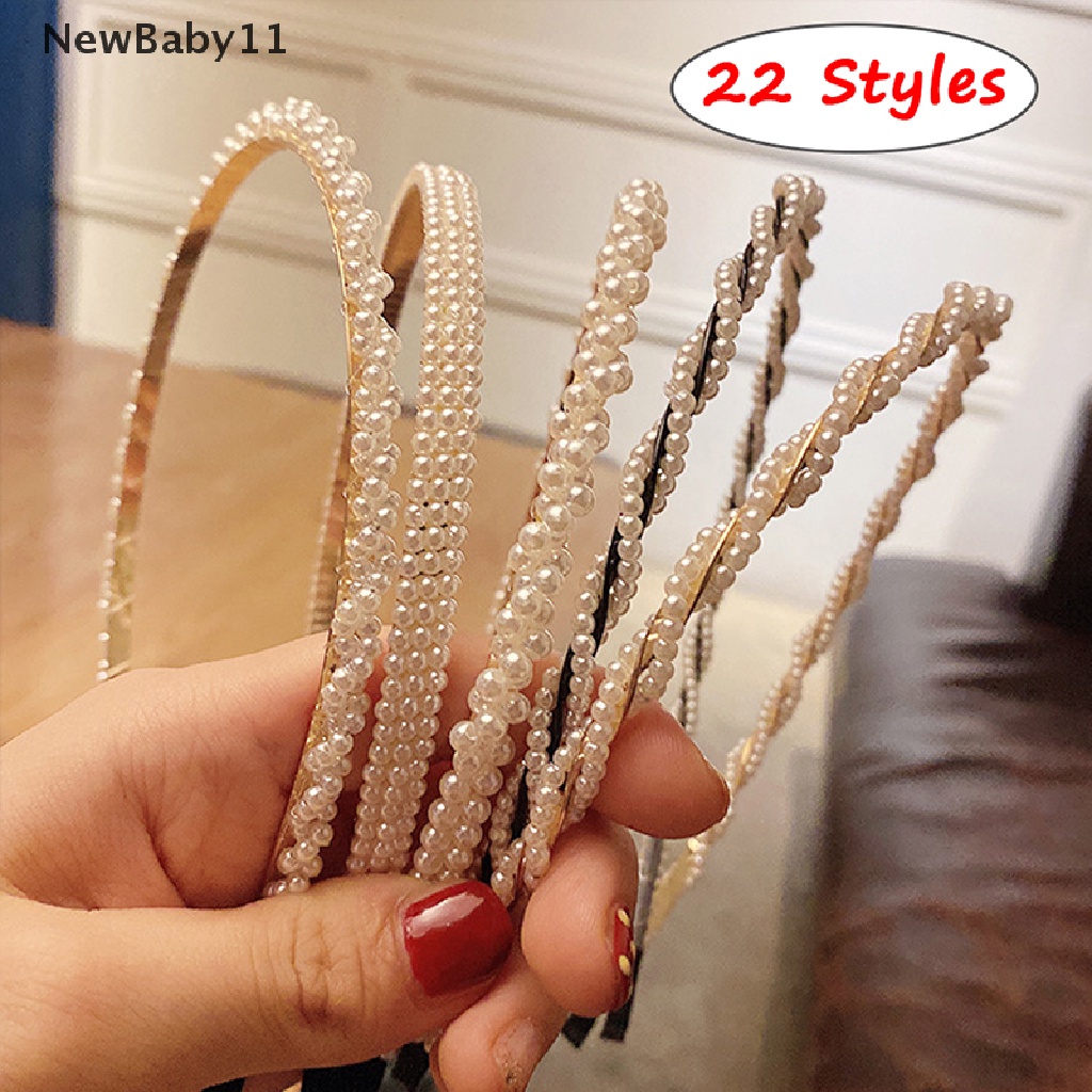 Băng Đô Cài Tóc Đính Hạt Ngọc Trai Giả Lấp Lánh Thanh Lịch Cho Nữ