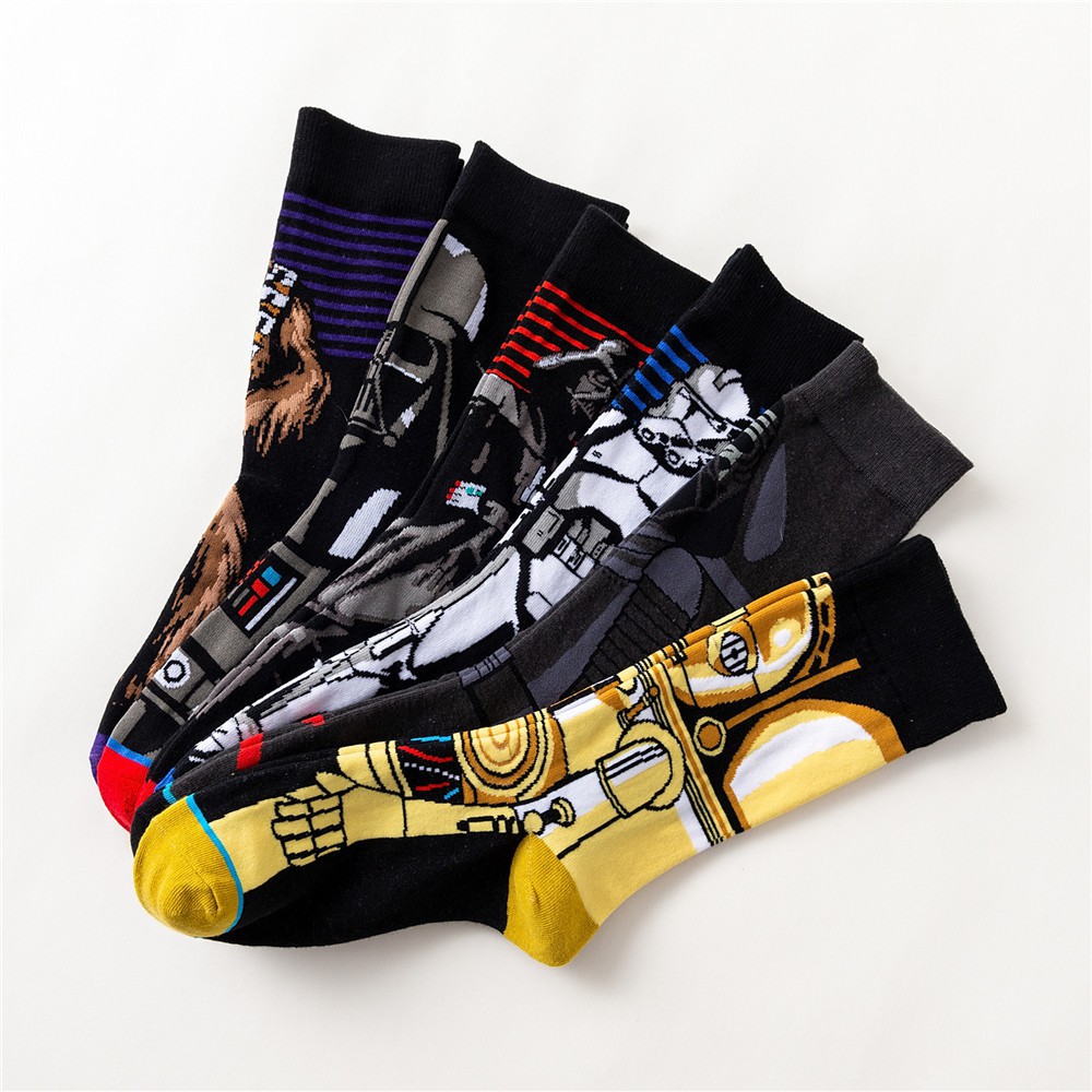 Vớ cotton in họa tiết Star Wars thời trang cho cả nam và nữ